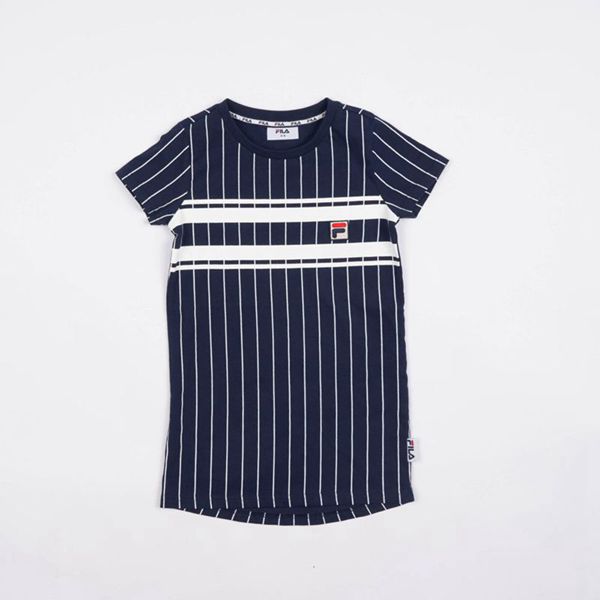 Camisetas Manga Corta Fila Niñas Azul Marino - Violet - España 526493RVK